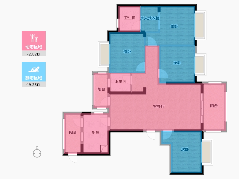 广西壮族自治区-南宁市-万丰新新传奇-120.00-户型库-动静分区