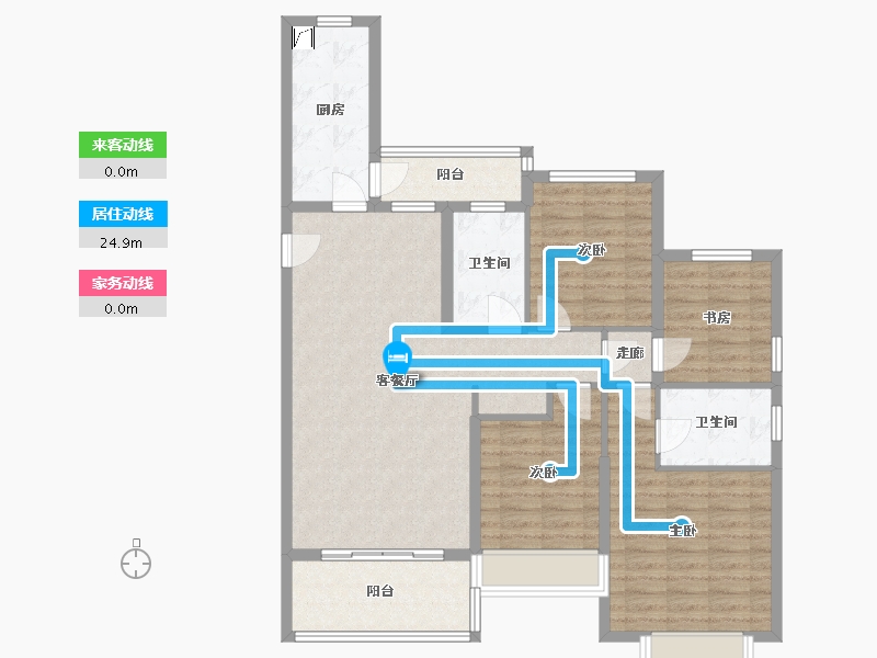 浙江省-绍兴市-恒大越府-108.00-户型库-动静线