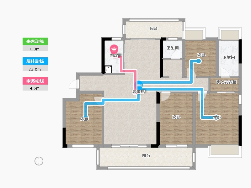 安徽省-阜阳市-阜南碧桂园-125.00-户型库-动静线