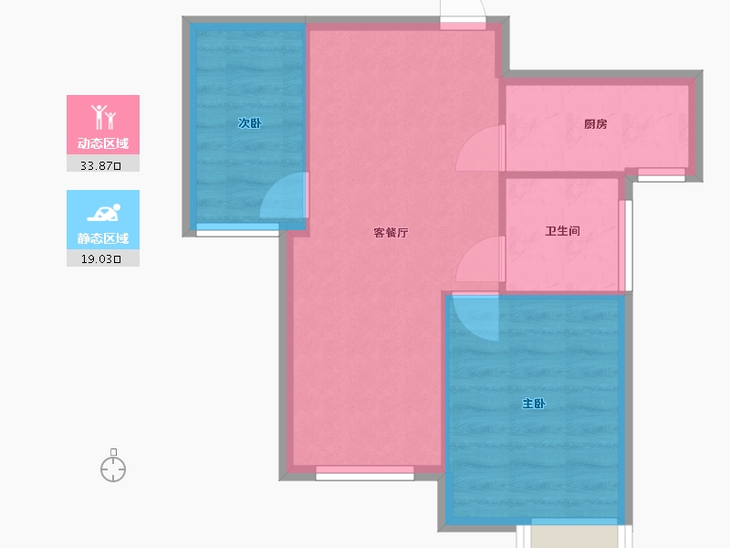 浙江省-宁波市-浃江小区山清轩-54.20-户型库-动静分区