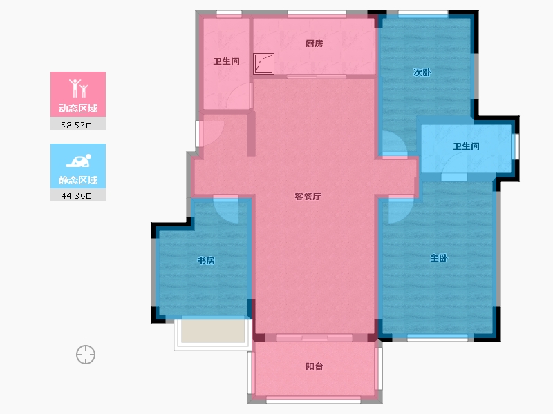 江西省-九江市-托斯卡纳-102.00-户型库-动静分区