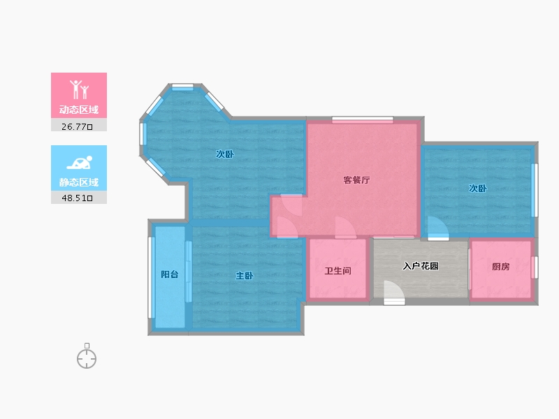 河北省-沧州市-康斯特小区-73.47-户型库-动静分区