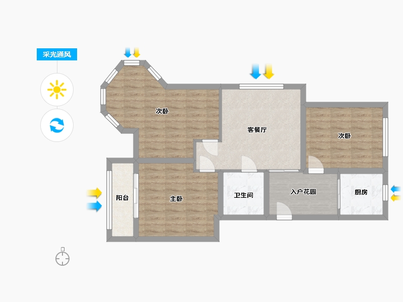 河北省-沧州市-康斯特小区-73.47-户型库-采光通风