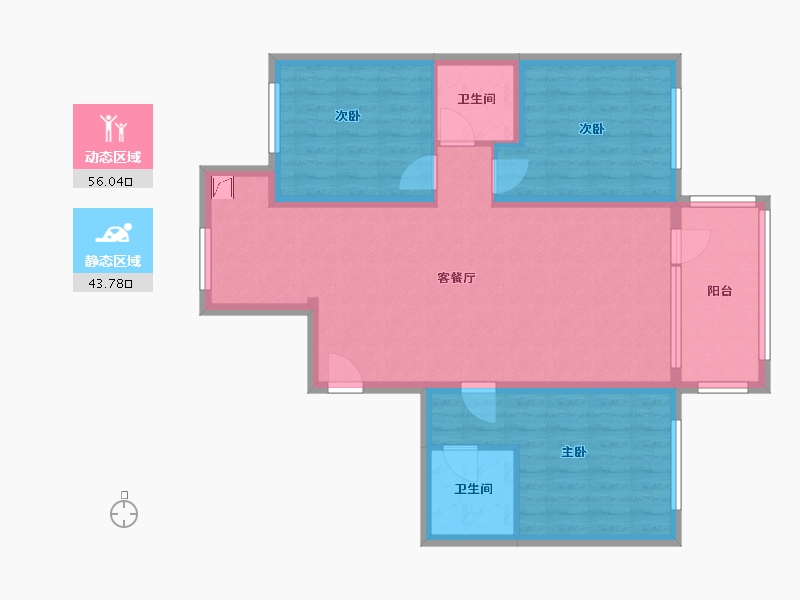 河北省-张家口市-美林书院-89.00-户型库-动静分区