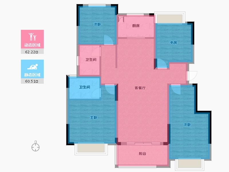 湖南省-长沙市-新城悦隽-110.00-户型库-动静分区