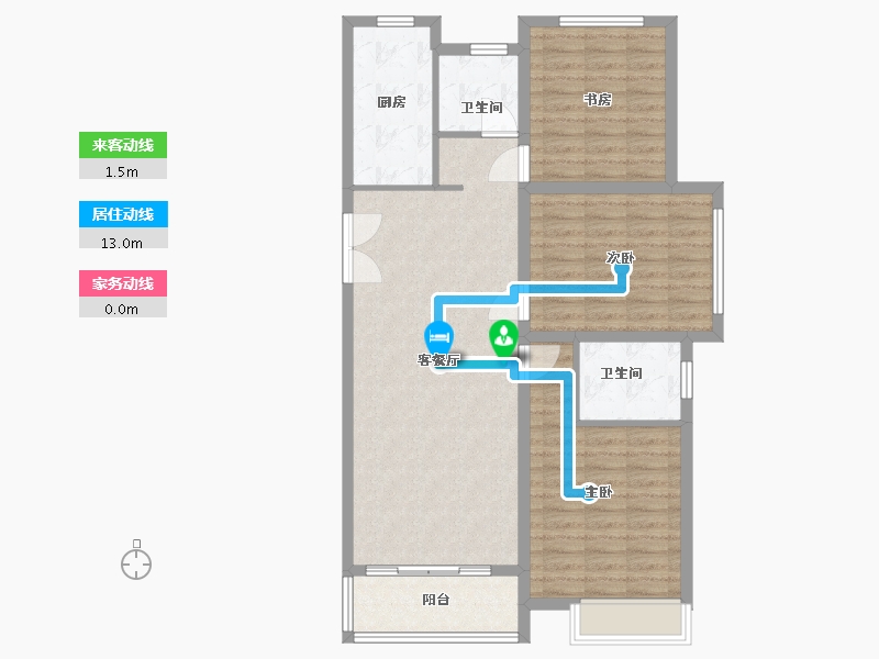 江苏省-宿迁市-天宇天和花城-99.40-户型库-动静线