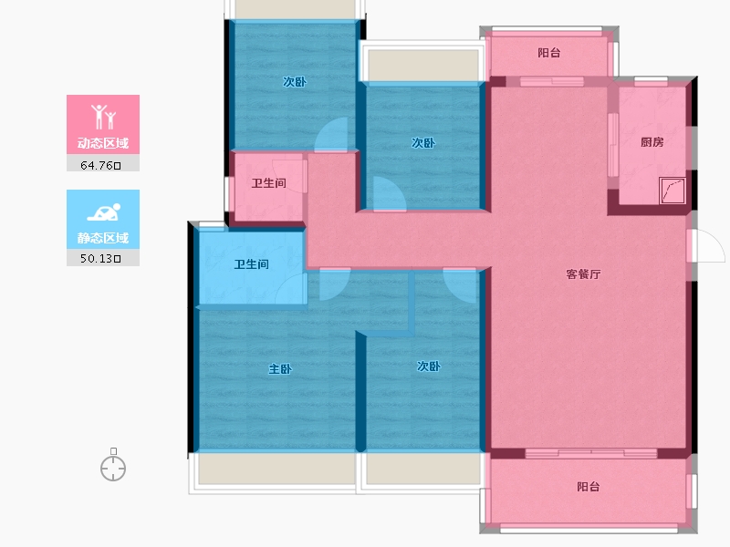 广东省-阳江市-碧桂园世纪城-140.00-户型库-动静分区