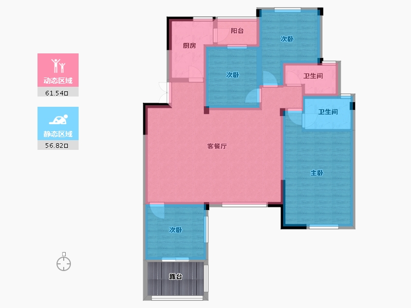 云南省-昆明市-滇池泊屋-120.64-户型库-动静分区