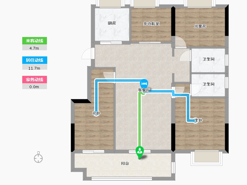 福建省-三明市-碧桂园-98.00-户型库-动静线