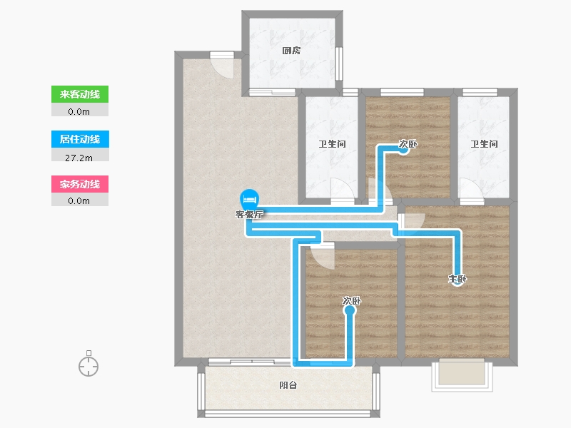 湖北省-武汉市-中建星光城-90.00-户型库-动静线