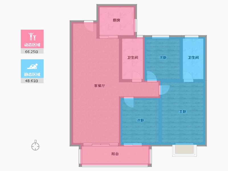 湖北省-武汉市-中建星光城-90.00-户型库-动静分区