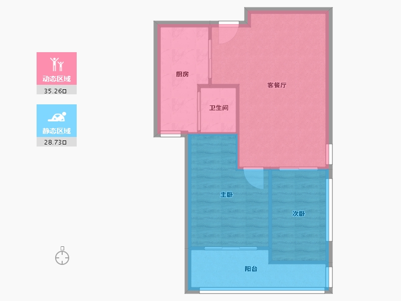 湖南省-长沙市-月湖兰庭-52.88-户型库-动静分区