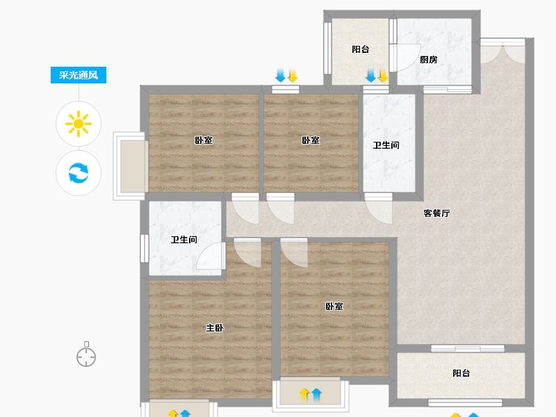 贵州省-黔东南苗族侗族自治州-山语城-109.00-户型库-采光通风