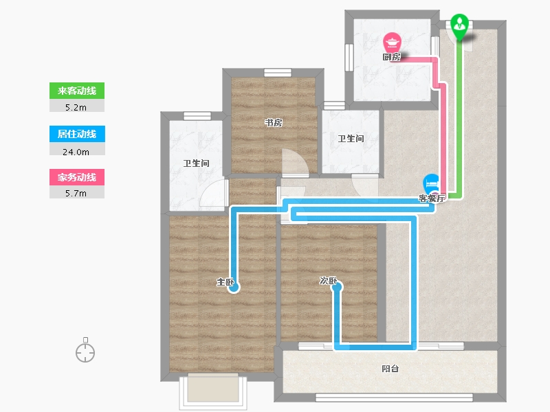 浙江省-杭州市-翠语彩虹里-96.50-户型库-动静线