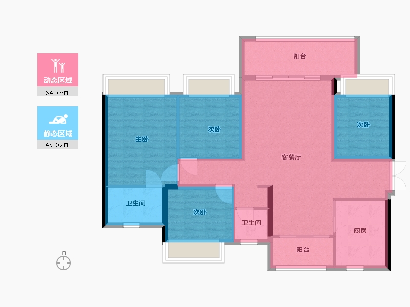 贵州省-毕节市-南悦华府-119.00-户型库-动静分区