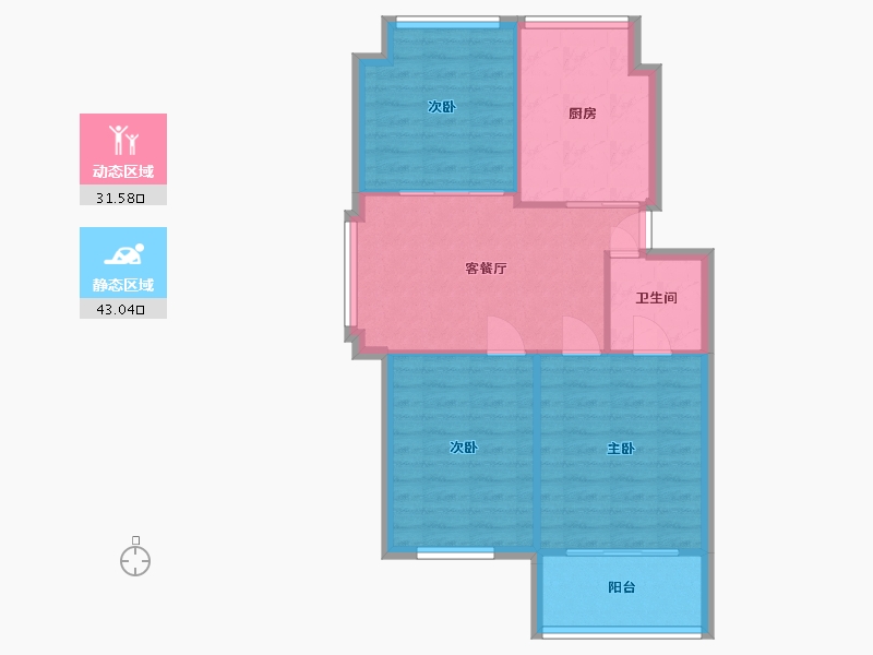 福建省-福州市-福日小区-76.00-户型库-动静分区