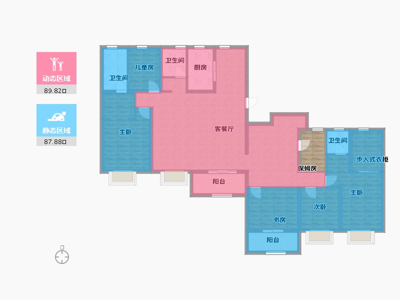 山东省-菏泽市-花都绿地-185.00-户型库-动静分区