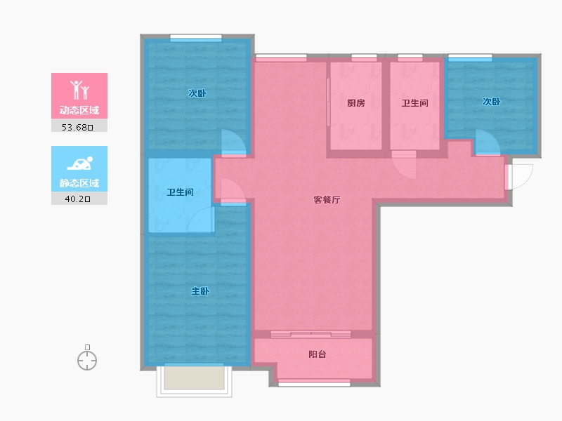 河北省-石家庄市-西斯莱公馆-93.00-户型库-动静分区