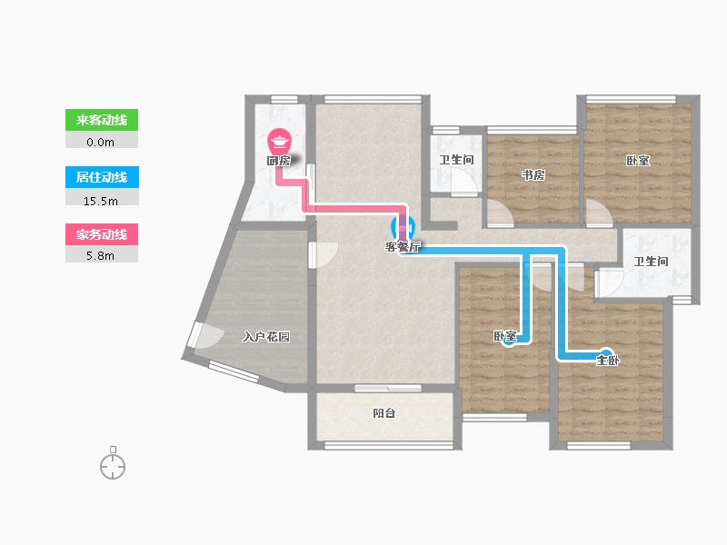 广西壮族自治区-贵港市-西山泉十里江湾-132.00-户型库-动静线