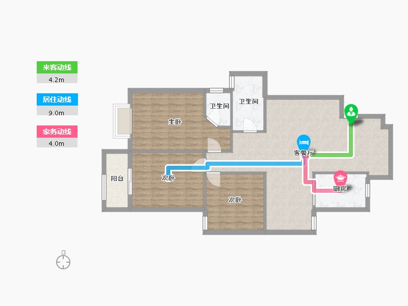 福建省-泉州市-冠亚东方星城-110.00-户型库-动静线