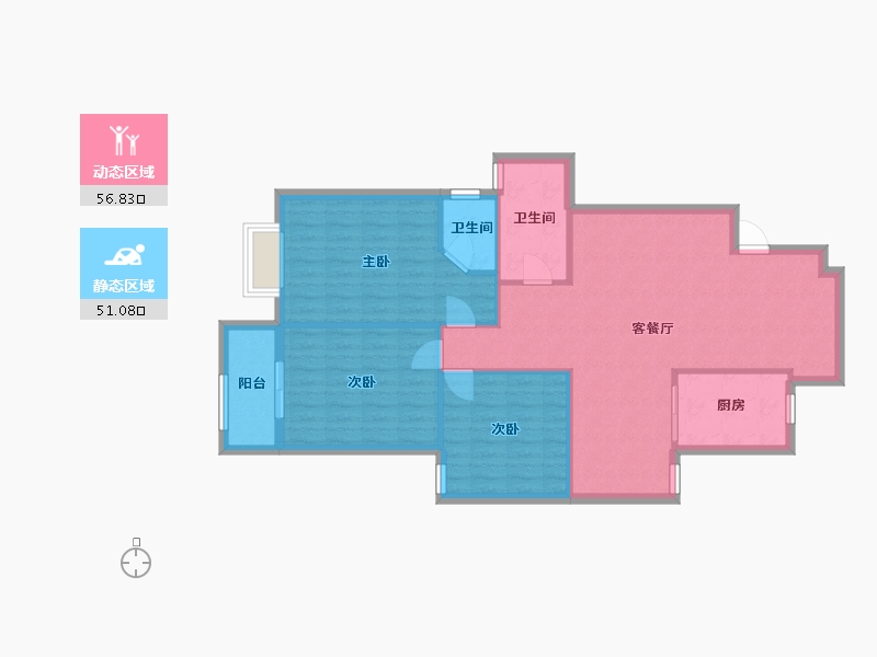 福建省-泉州市-冠亚东方星城-110.00-户型库-动静分区