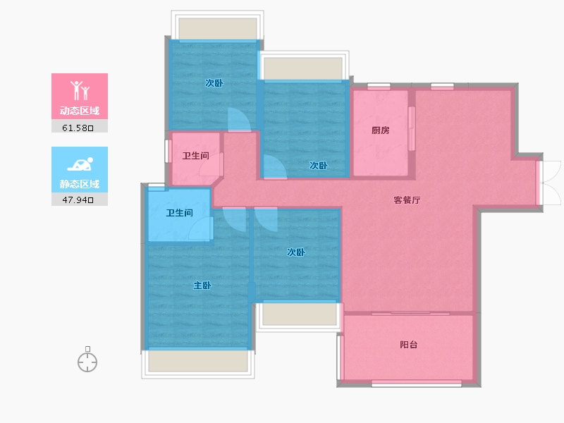 湖南省-邵阳市-金泉华府-141.00-户型库-动静分区