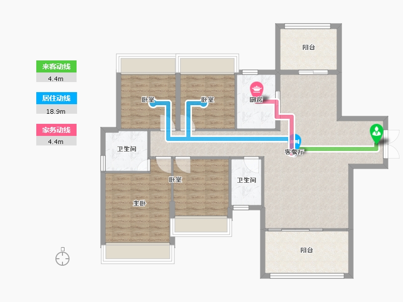 湖南省-邵阳市-金泉华府-148.00-户型库-动静线