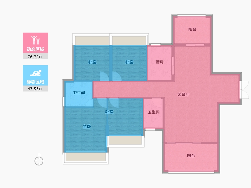 湖南省-邵阳市-金泉华府-148.00-户型库-动静分区