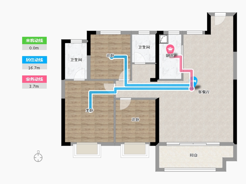 湖北省-襄阳市-绿地城际空间站-98.00-户型库-动静线