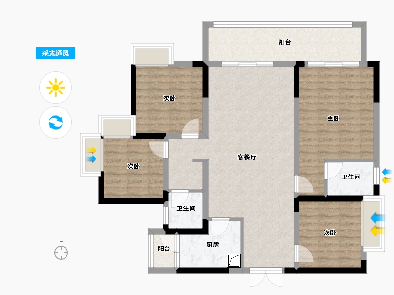 四川省-巴中市-印江洲-120.00-户型库-采光通风