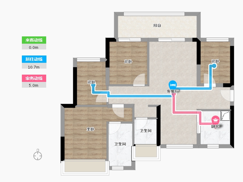 广东省-广州市-越秀·天悦云湖-77.00-户型库-动静线