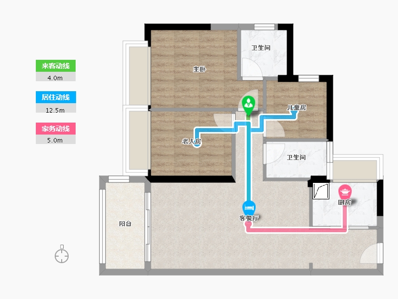 广东省-东莞市-碧桂园松湖明珠-82.00-户型库-动静线