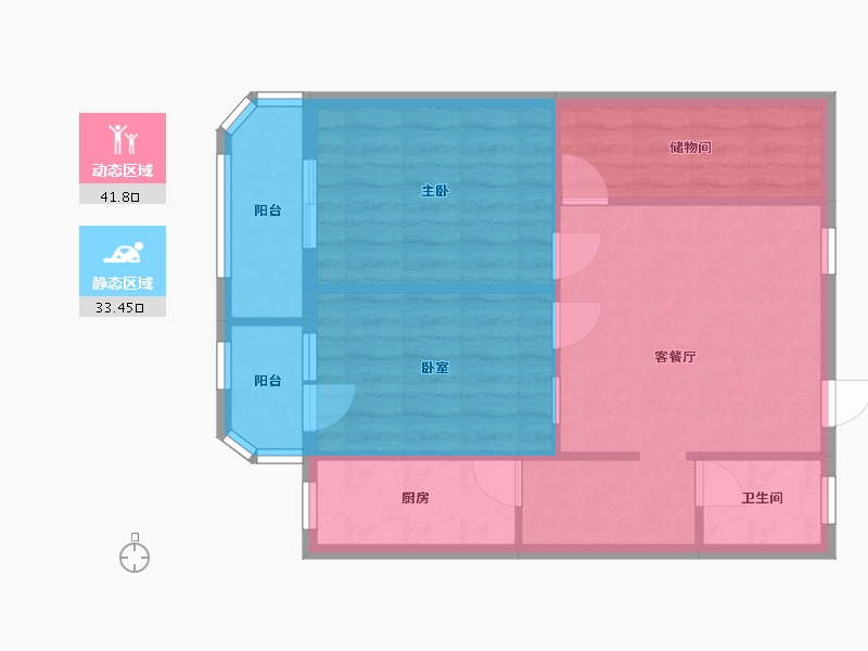 北京-北京市-南湖东园二区219号楼-65.00-户型库-动静分区