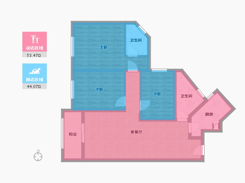 湖北省-武汉市-大洲星城-110.00-户型库-动静分区