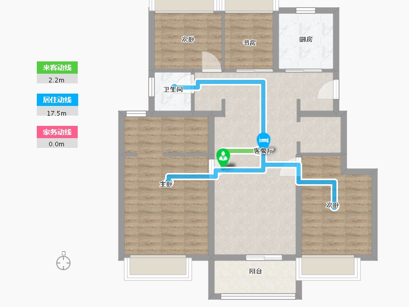 江苏省-苏州市-印月雅苑-91.00-户型库-动静线