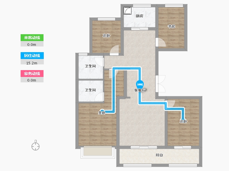 陕西省-西安市-西安绿城全运村木兰郡-101.18-户型库-动静线