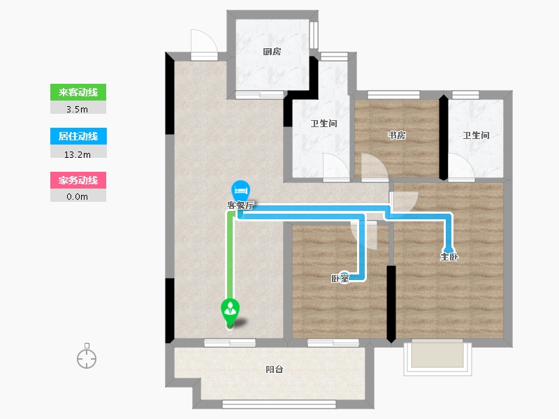 安徽省-宣城市-新华御园-78.80-户型库-动静线