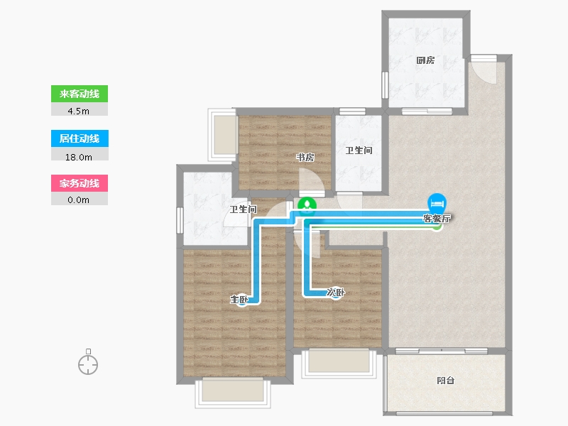 贵州省-贵阳市-恒大南明御府-105.58-户型库-动静线