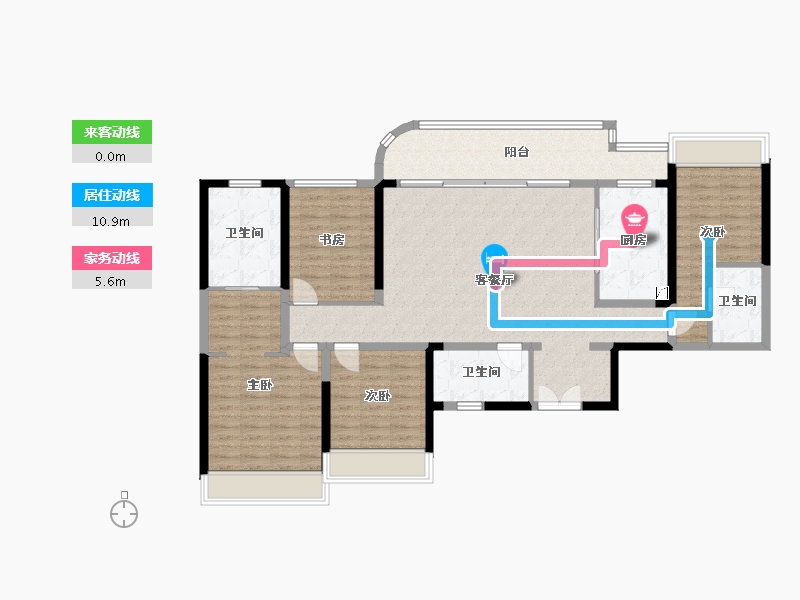 四川省-成都市-天投天府公园未来城-142.00-户型库-动静线