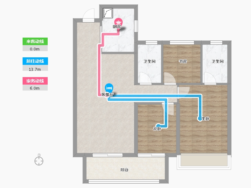 陕西省-咸阳市-凤凰府-83.00-户型库-动静线