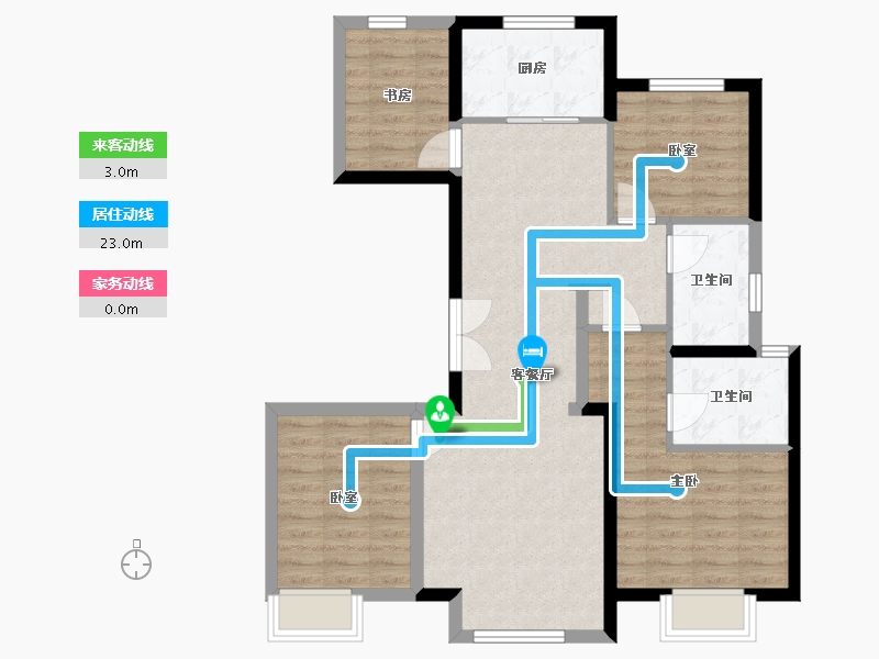 陕西省-西安市-西安全运村木兰郡-101.18-户型库-动静线