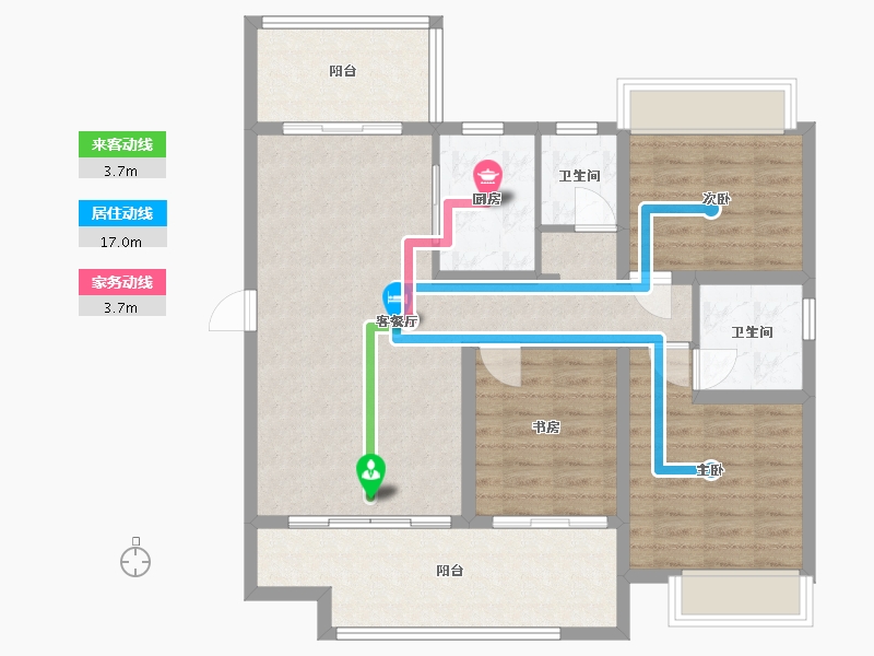 广西壮族自治区-北海市-合浦玫瑰诚央府-115.00-户型库-动静线