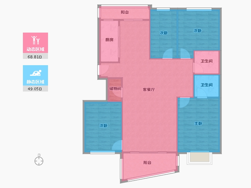 福建省-福州市-江南名城-125.00-户型库-动静分区