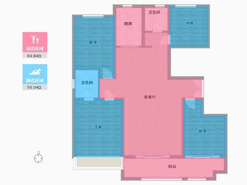 山东省-潍坊市-恒信绿城春风江南-113.13-户型库-动静分区