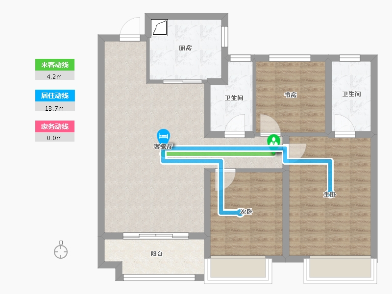 河南省-安阳市-名门艺境-80.00-户型库-动静线