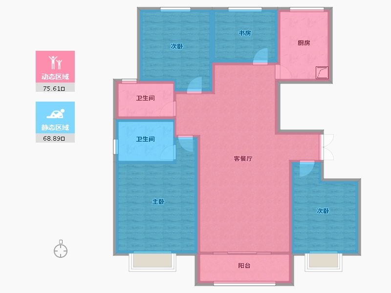 山东省-菏泽市-天华公馆-130.00-户型库-动静分区