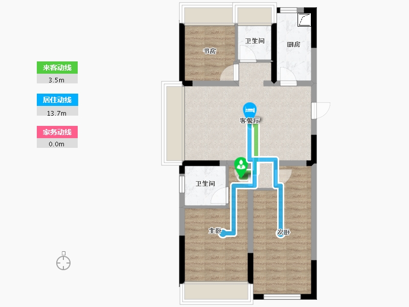 辽宁省-沈阳市-吾悦华府2期-78.58-户型库-动静线