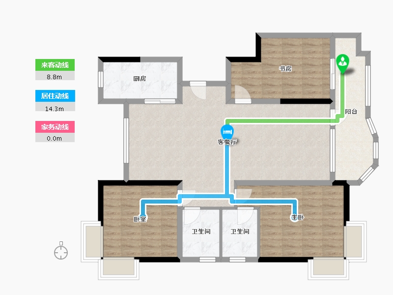 山东省-济宁市-瑞马大都会-108.00-户型库-动静线