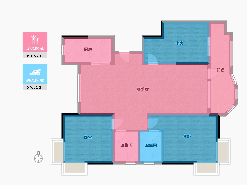 山东省-济宁市-瑞马大都会-108.00-户型库-动静分区