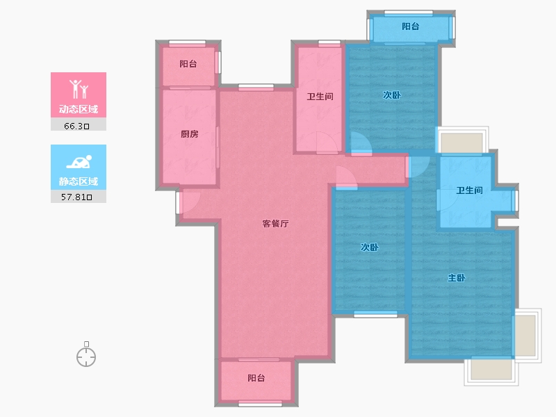 河北省-石家庄市-国际城-三期-126.00-户型库-动静分区